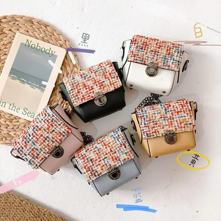 Мини-сумки через плечо с цепочкой для девочек кошелек мелочи из искусственной