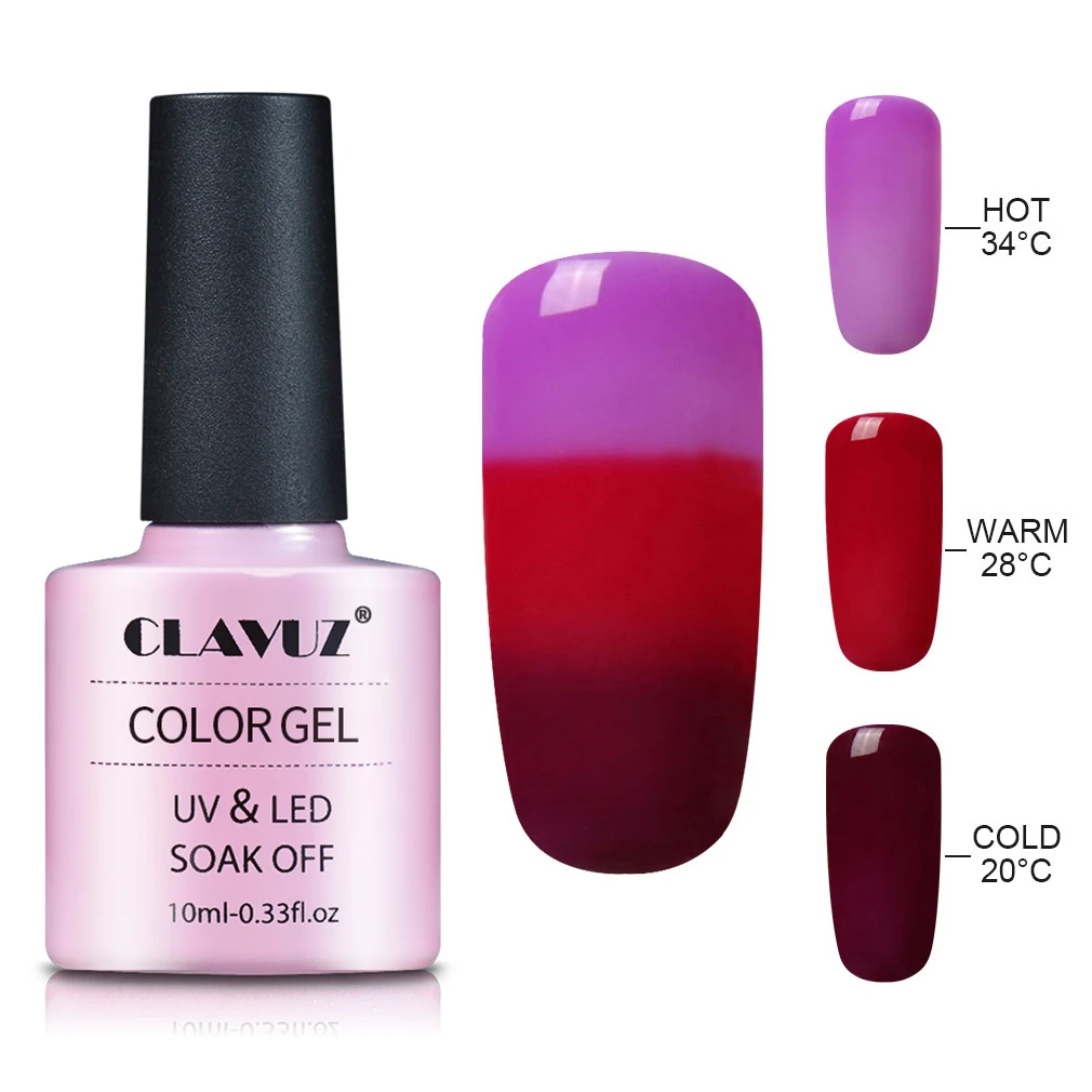 CLAVUZ термочувствительный изменение цвета Гель лак для ногтей отмачиваемый УФ