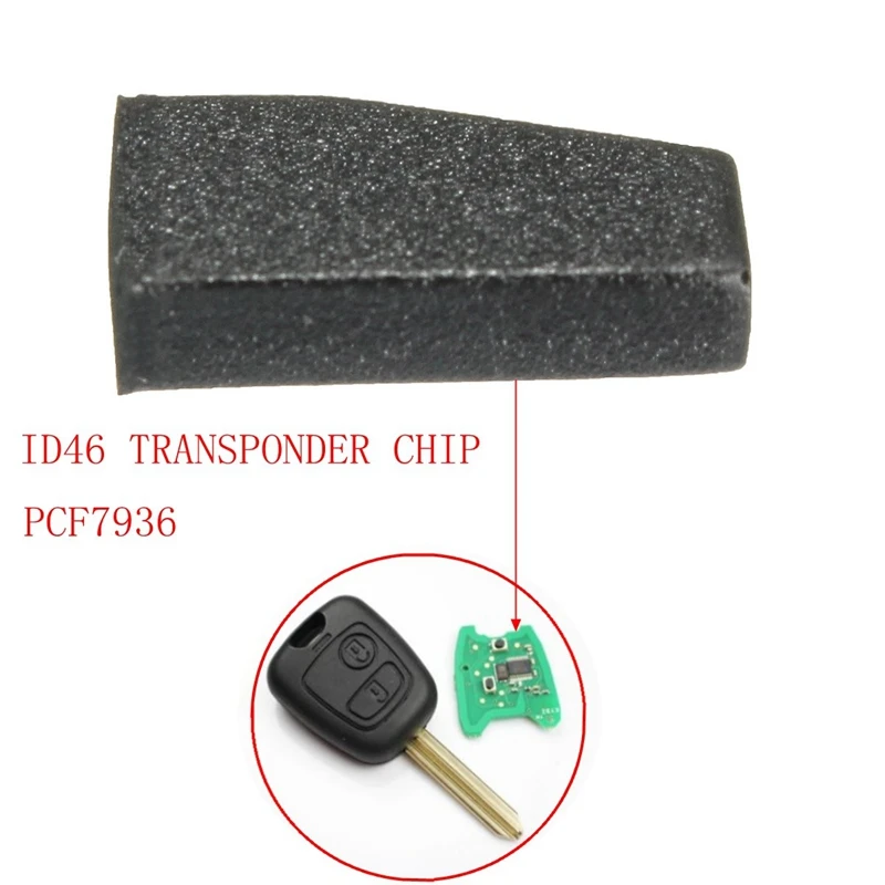 

Car Key Transponder Blank ID46 PCF7936 Virgin Transponder Chip For Peugeot Citroen 13x6x3mm