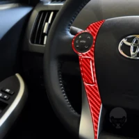 for toyota prius 2012 2015 car steering wheel cover trim sticker genuine carbon fiber