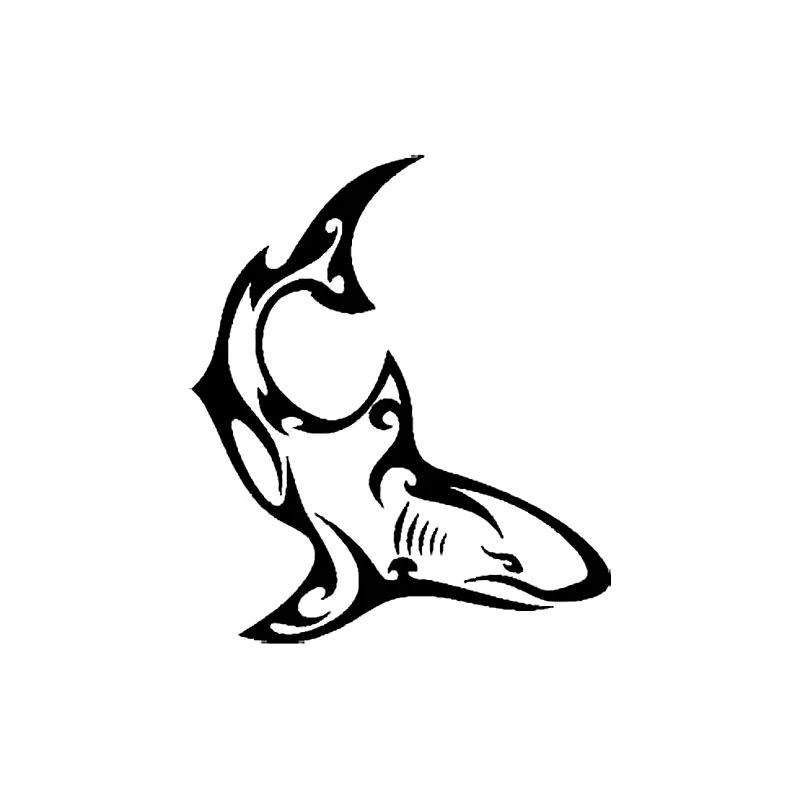 

LLY-1742 SHARK Fun Modeling Car Sticker PVC Fashion Car-styling Sunscreen Waterproof Cover Scratches Creativity Decals Decor