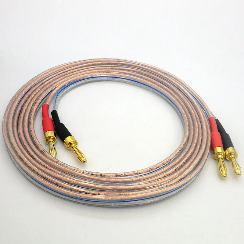 Аудиокабель акустический кабель с позолоченным разъемом типа банан из чистой