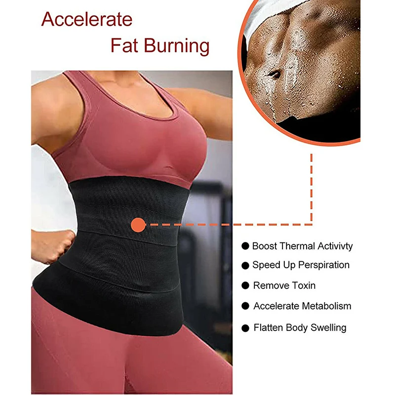 5 Meters Bandage Wrap Lumbar Waist Trainer Sweat Sauna Belt Body Shaper Trimmer Snatch Me Up Tummy Fajas Free Size Fat Burning | Женская