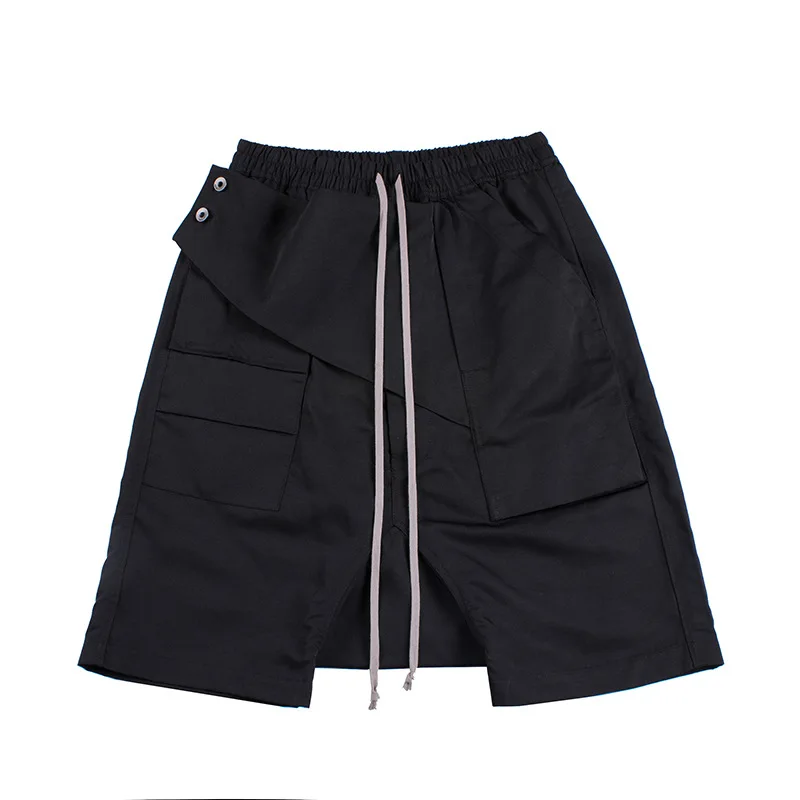 

American Famous Brand RO Drawstring Pure Colour Casual Shorts Streetwear Techwear Y2k Traf Men's Women's Shorts Men's Clothing