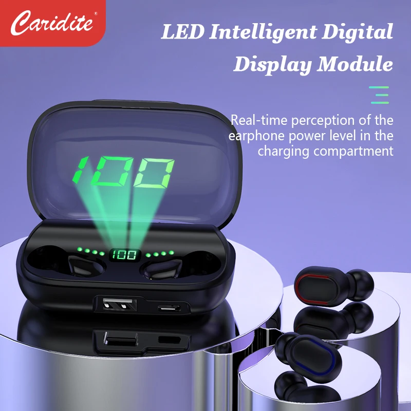 Caridite новые трендовые Instagram светодиодные Bluetooth наушники с зарядным устройством