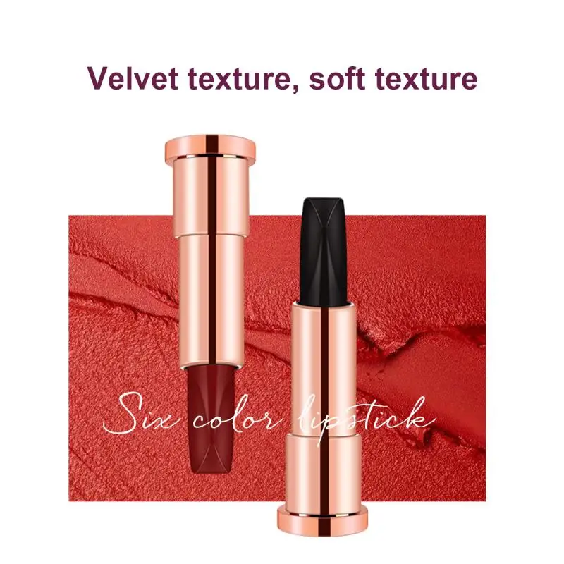 

6 Color Lipstick Velvet Lipstick Moisturizing Lips Misty Non-drying Lips Waterproof Lipstick Sweatproof Non-stick Lipstick TXTB1