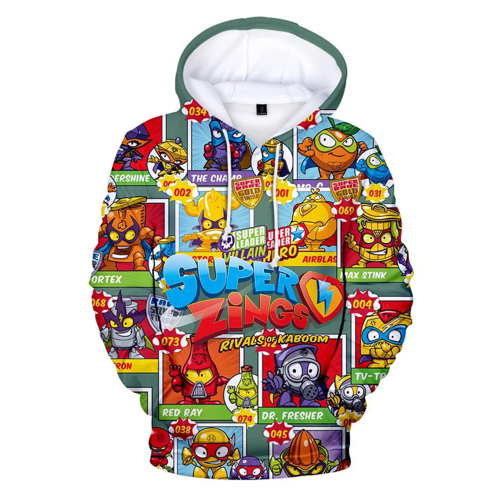 

Толстовки Super Zings для мужчин и женщин, модные 3D пальто, милая осенне-зимняя уличная одежда для мальчиков и девочек, одежда с аниме