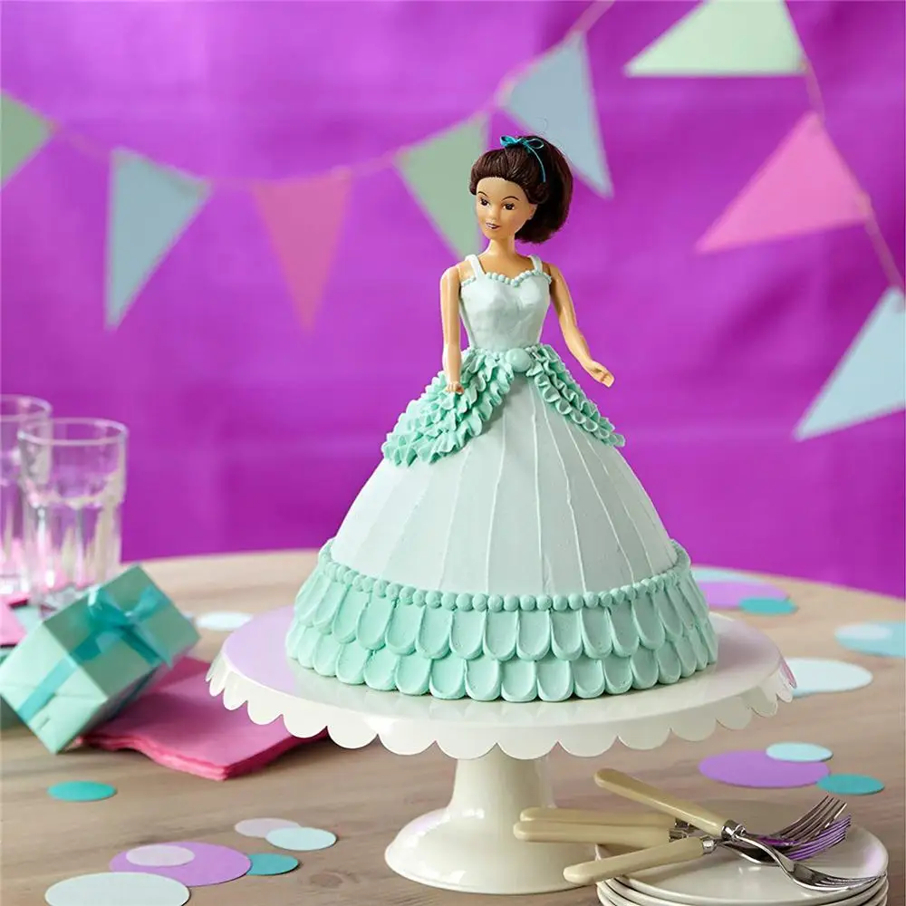 Форма для выпечки помадки 3D 6/8 дюймов, форма для Кукольное платье принцессы, Оловянная кастрюля для украшения торта на день рождения, форма д... от AliExpress WW
