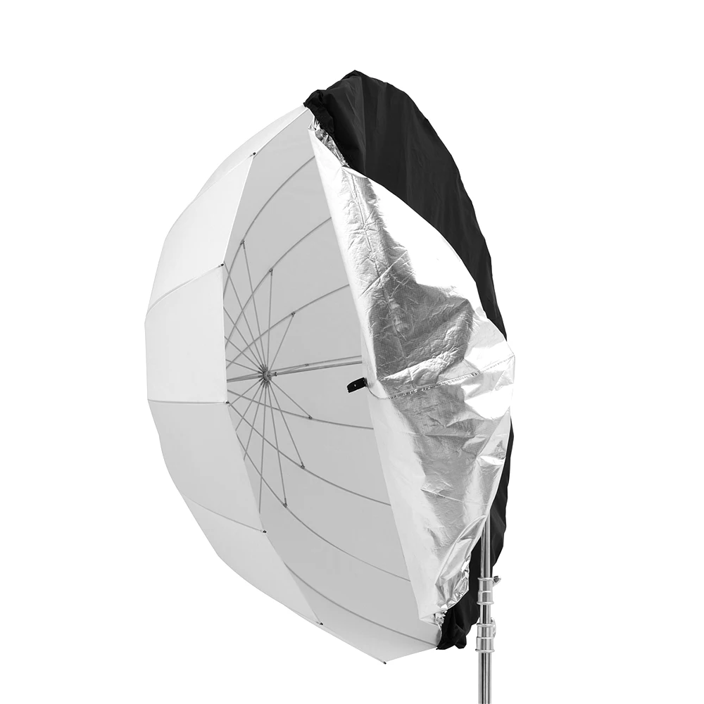 

Godox UB-85D 85cm White Parabolic Reflective Transparent Soft Umbrella Studio Light Umbrella with Black Silver Diffuser Cover