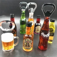 bottle opener fridge magnets soda cola sprite beer bottle magnet multi function stickers simulation wine bottle skin care frid