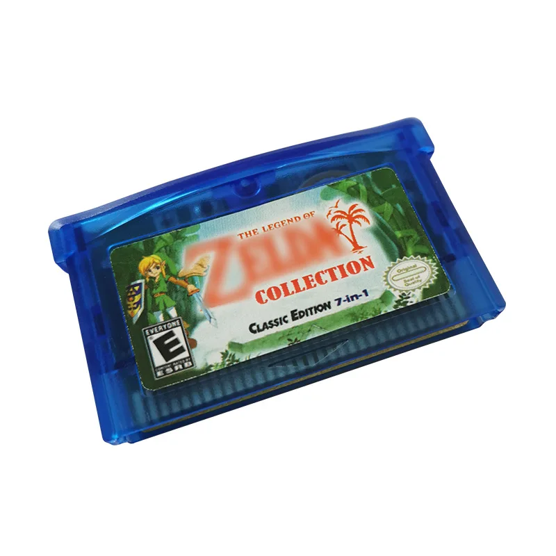 

32 Bit Video Game Cartridge Console Card English Language US Version Transparent blue