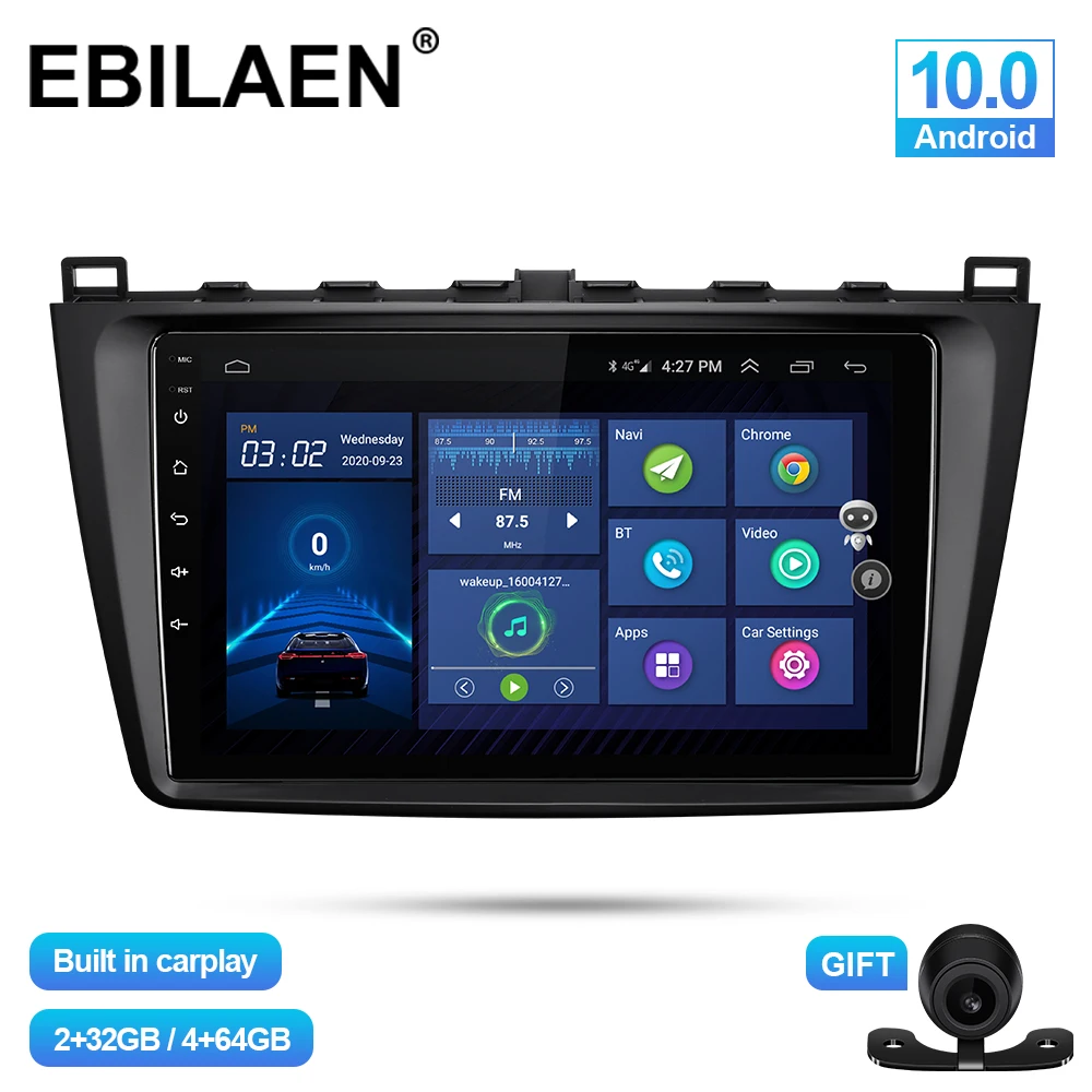 EBILAEN автомобильный мультимедийный плеер для Mazda 6 GH II Ultra 2008 2015 Android 10 0 Авторадио GPS