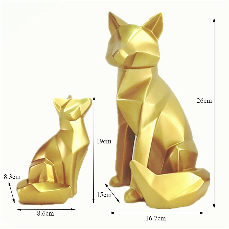 Скандинавский простой абстрактный белый геометрический Лисий скульптура
