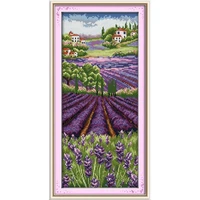 joy sunday pattens lavender champaign 11ct 14ct cross stitch kits for sitting room decor handmade diy embroidery needlework sets