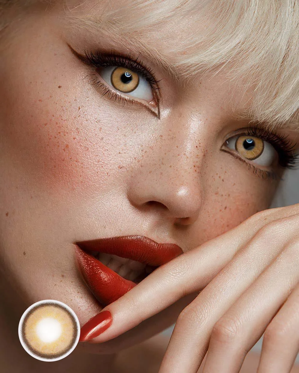 Контактные линзы LAREEN естественного цвета глаз 1 пара цветные контактные зеленого