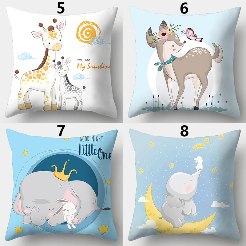 WZH милые животные наволочка 45x45 см полиэстер декоративная Подушка на диван
