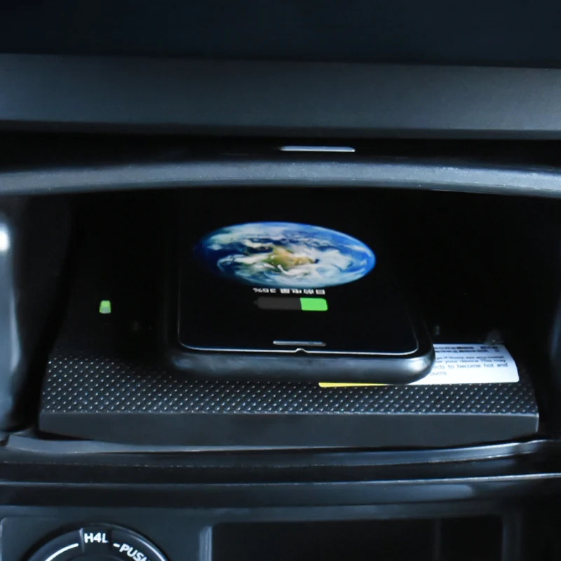 15w car qi wireless charger mobile phone charger fast charger charging plate accessories for toyota prado 2010 2020 for iphone free global shipping