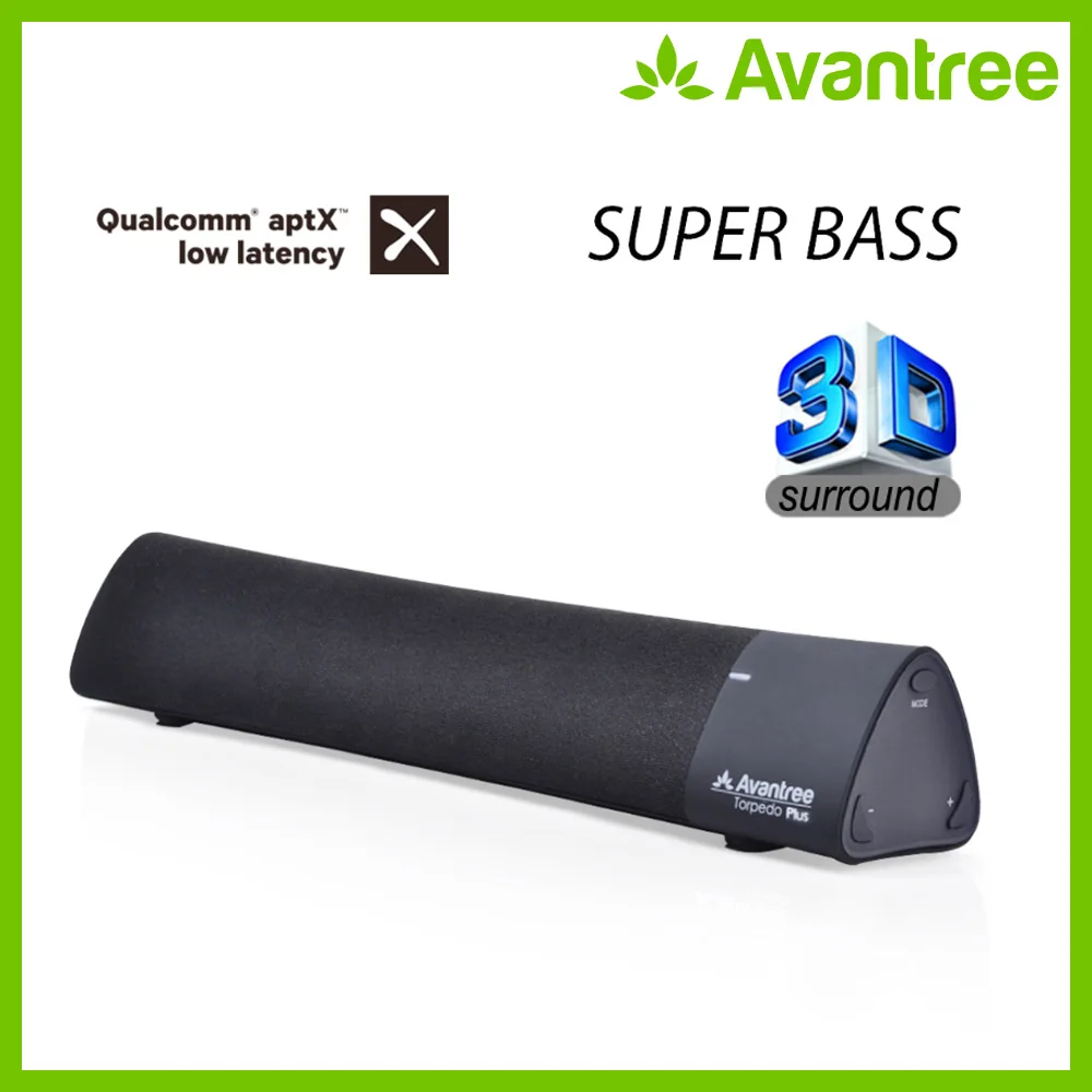 Avantree 10 Вт Aptx низкая задержка Bluetooth 4,2 колонки для ноутбука, беспроводной Саундбар супер бас мини звуковая панель для ТВ Игры