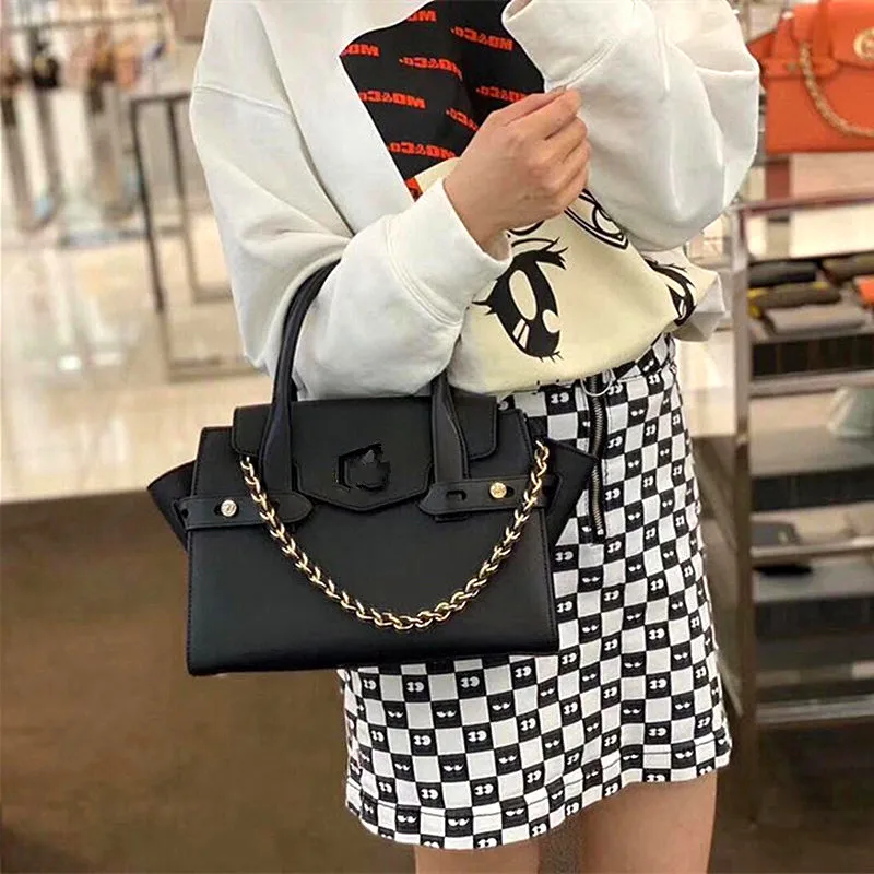 

Carmen series women's small portable Shoulder Bag Black Leather Women's designer luxury handbag messenger bag