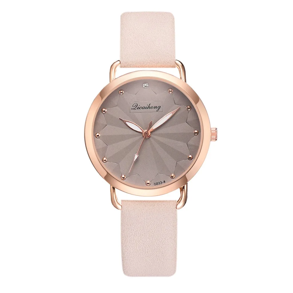 Модные Простые Цветочные инкрустированные стразы на ремешке женские кварцевые