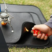 outdoor camping fireproof cloth picnic barbecue flame retardant protective mat silicone coated fireproof grill mat bbq equipment