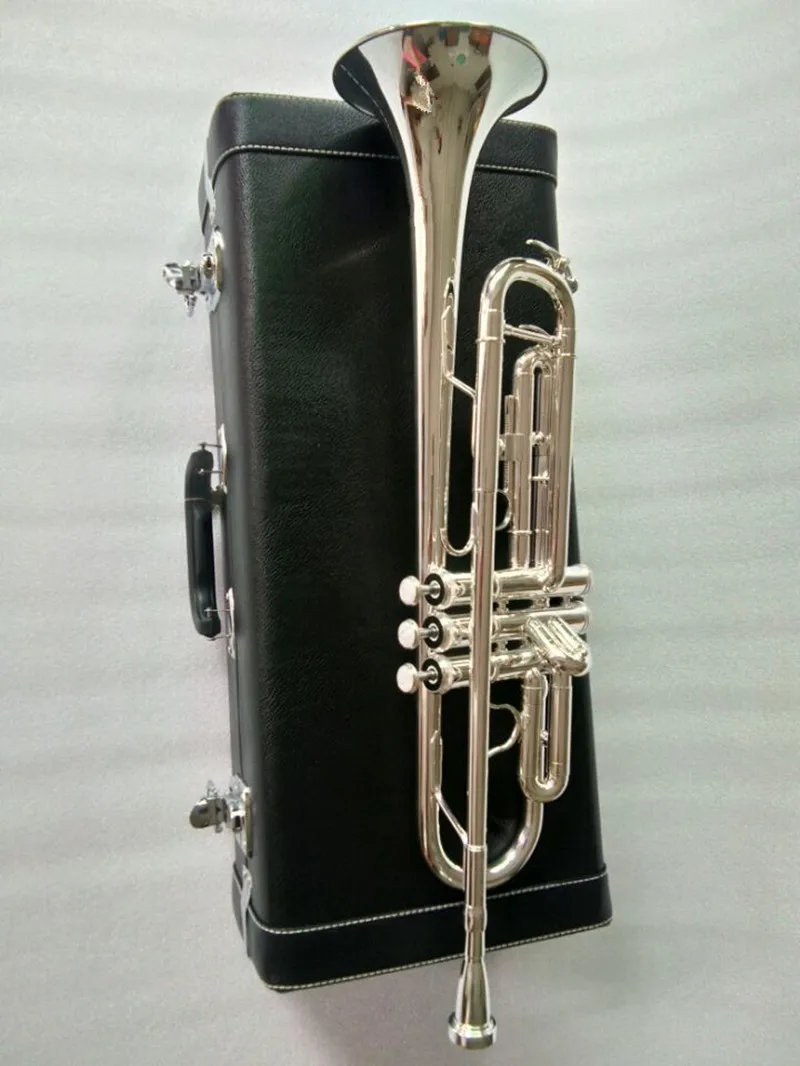 Новинка Stradivarius Серебряная труба музыкальный инструмент Bb плоская