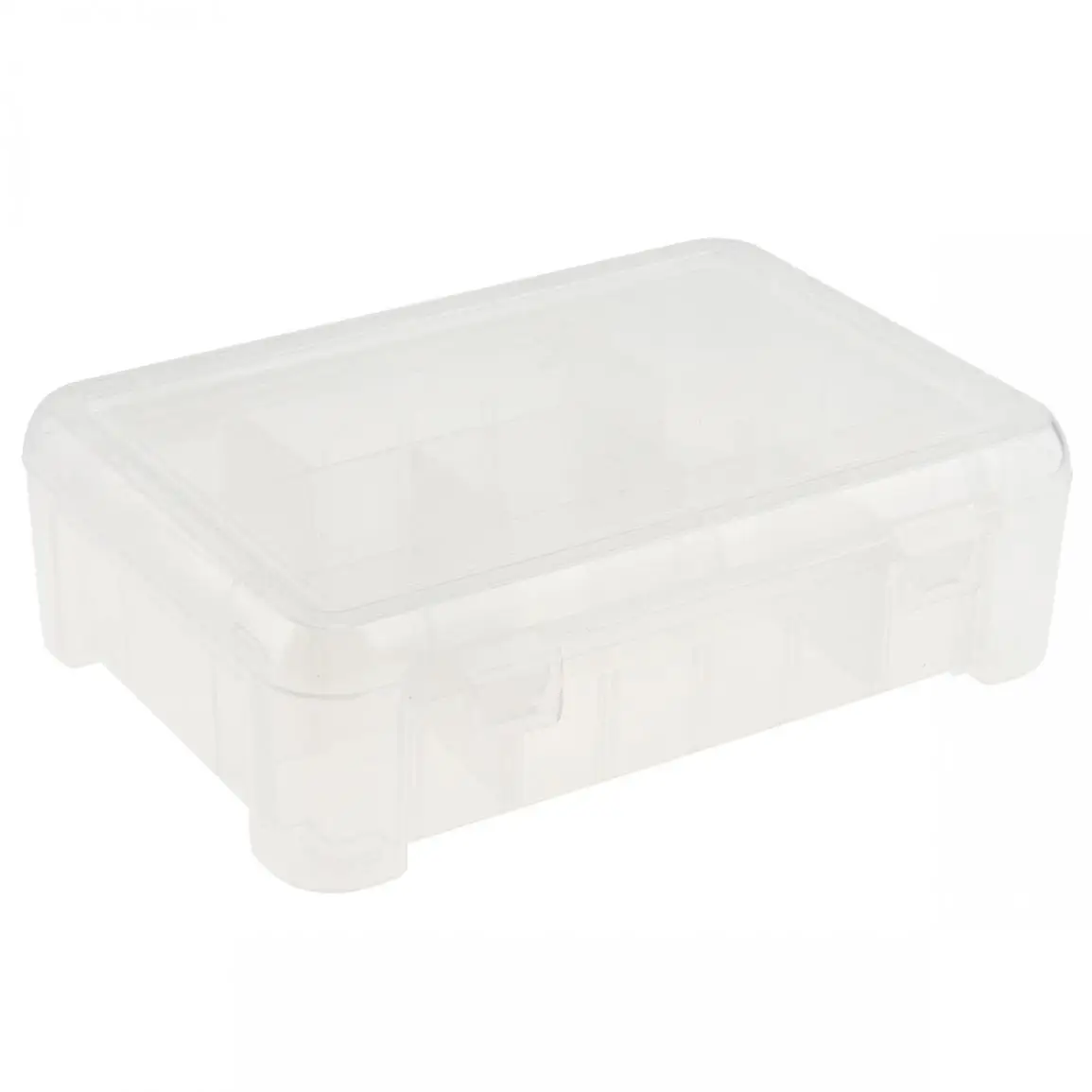 

7.8 Inch/9 Grid Transparent White PP Plastic Portable Multifunctional Parts Storage Tool Box with 195mm Length and 145mm Width