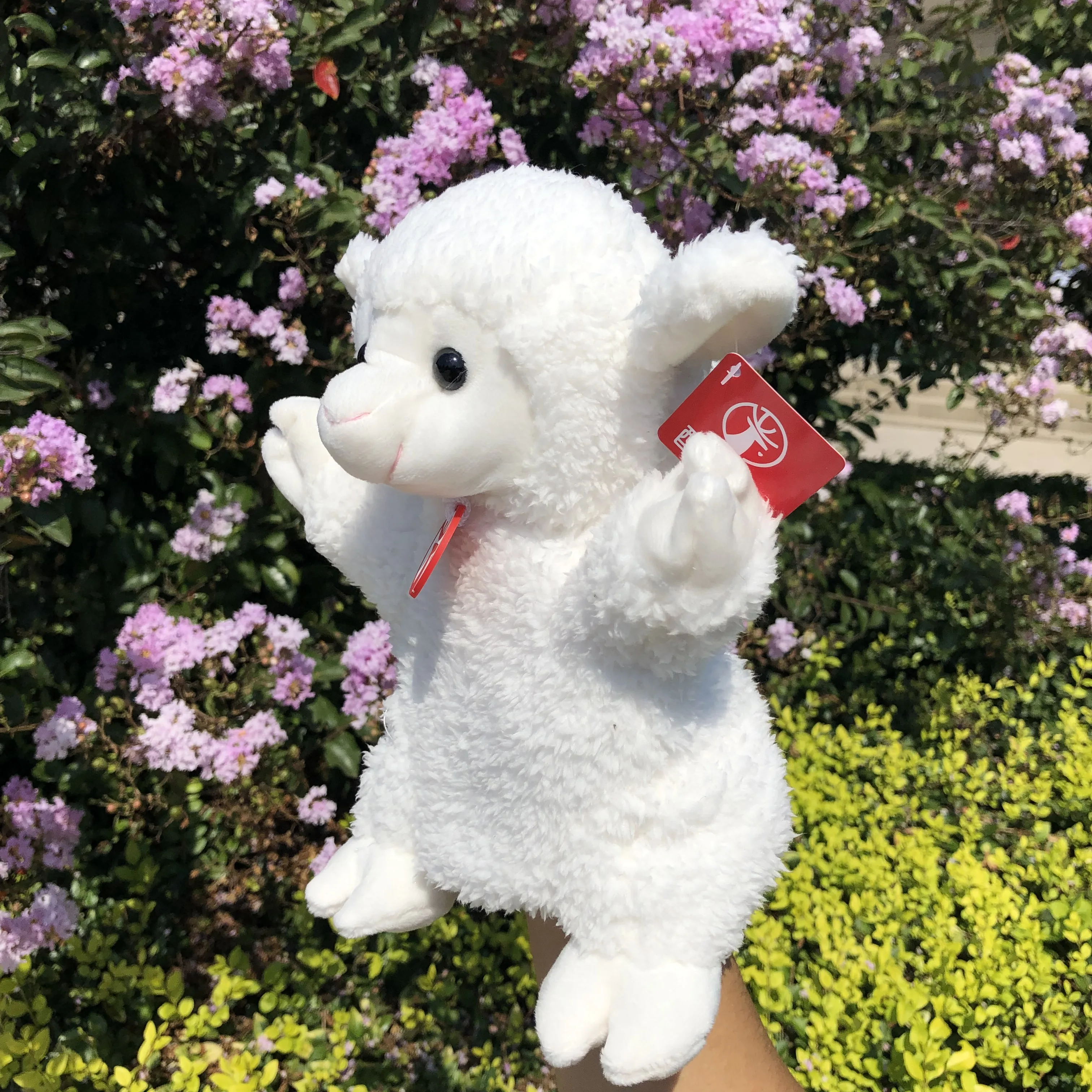 23cm Cute Sheep Hand Puppet Baby Kids Developmental Toys Soft Lovely Cartoon Interactive Plush doll Game Playing Toy kids Gifts | Игрушки и
