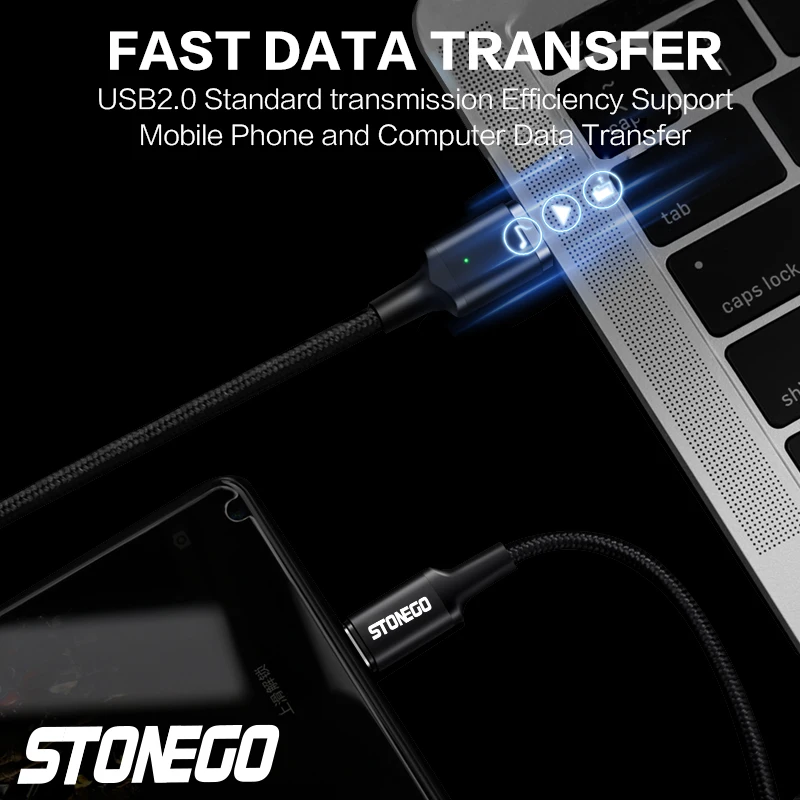 Магнитный кабель STONEGO type C к USB C для нового MacBook Pro huawei Matebook 86W PD быстрое магнитное зарядное устройство USB-C быстрое заряднеое устройство