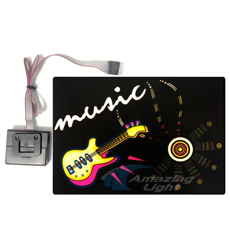 Мигающая музыкальная панель для гитары вечеривечерние картонная светильник кой