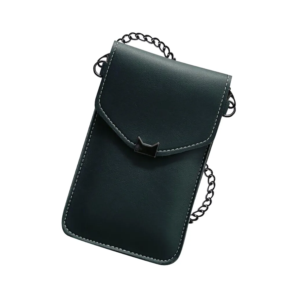 2020 Горячая Тройная кожаная сумка для телефона женская через плечо мини кошелек