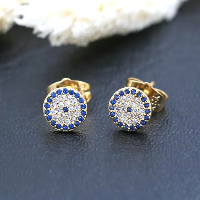 Earrings eye gold BPPCCR богемные блестящие хрустальные серьги от сглаза для женщин серьги золотистого цвета женские ювелирные изделия подарок Mujer Brinco - Окраска металла: Earrings eye gold