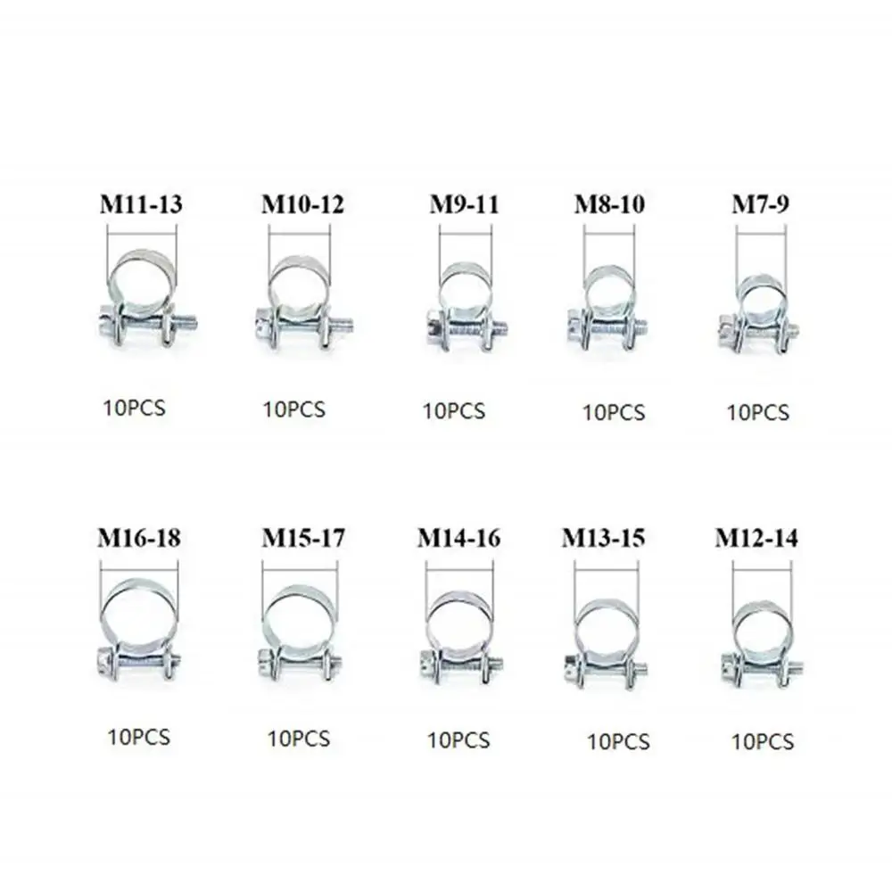 4pcs-57-116мм/Т Тип Хомут для шланга трубный хомут круглый корабля автомобиля