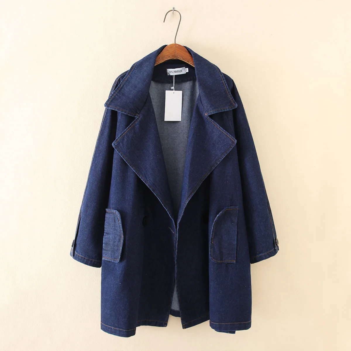 Женская джинсовая куртка оверсайз весна 2020 однотонная свободная деловая офисная