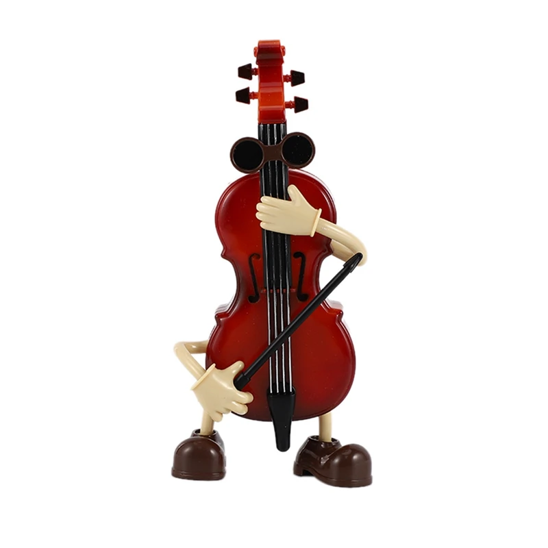 Деревянная музыкальная шкатулка в форме скрипки Музыкальная Коробка машинный