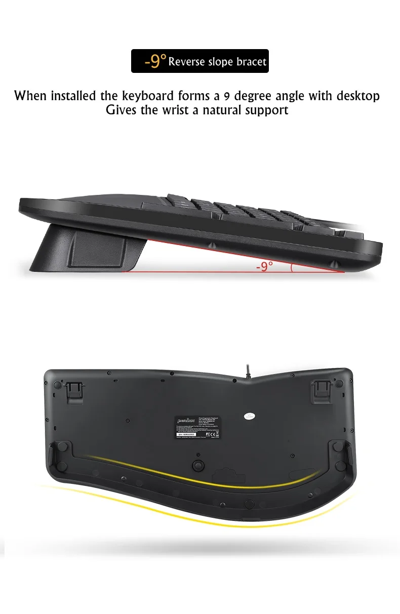 PERIXX PERIDUO-505 Эргономичный USB Проводная клавиатура и мышь набор Эргономичный ноутбук Рабочий стол Offce клавиатура и мышь набор