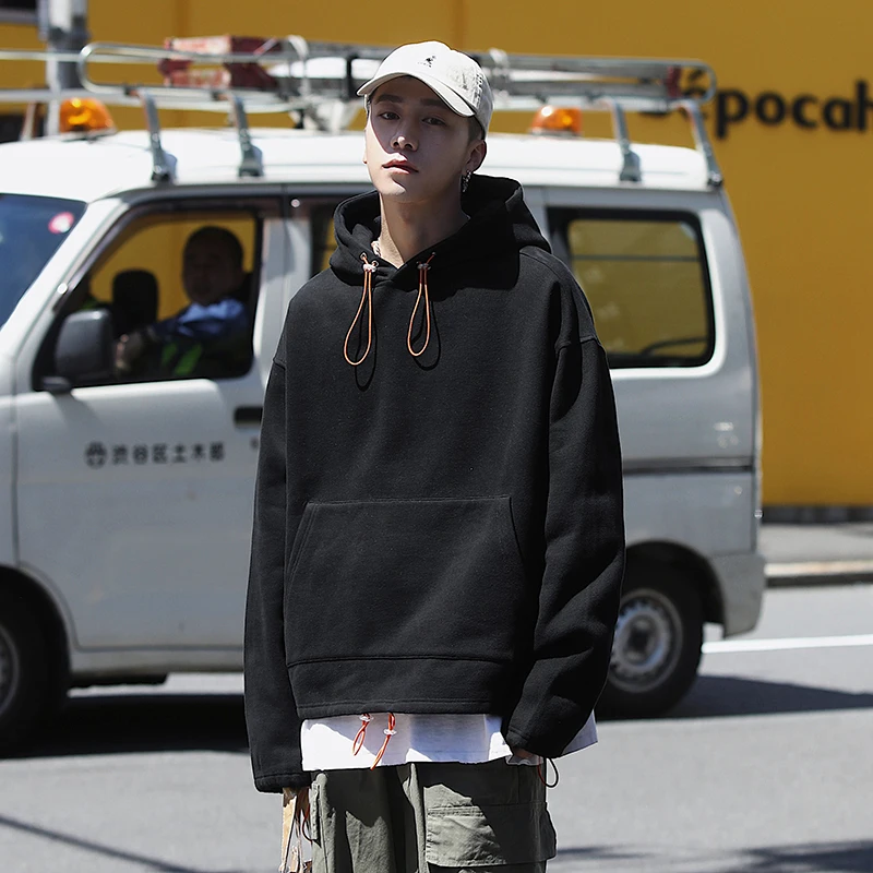 Осень неоновый цвет Мужская толстовка с капюшоном уличная винтажная хип-хоп