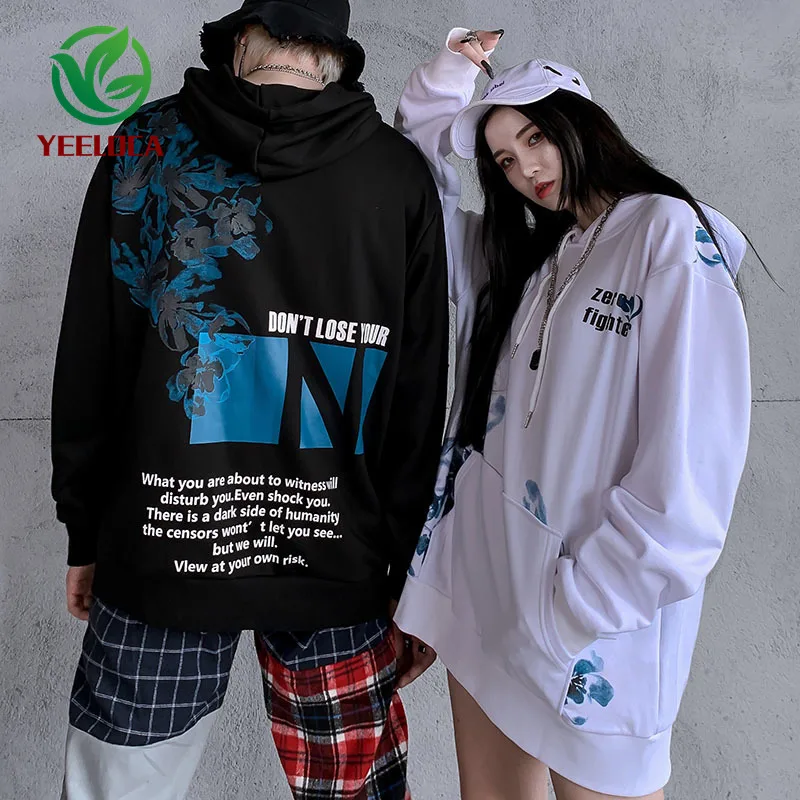 2019 Прямая поставка худи в китайском стиле с цветами для мужчин и женщин парная