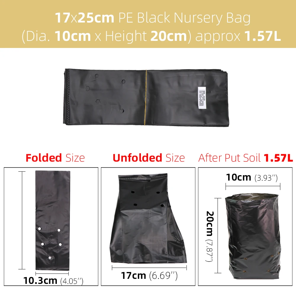 

Пластиковые кармашки для рассады RBCFHI, черные, 50/100 шт