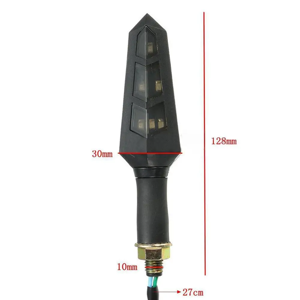 2 шт. 6-ти Диодная лампа мотоцикла указатель поворота светильник мигающий