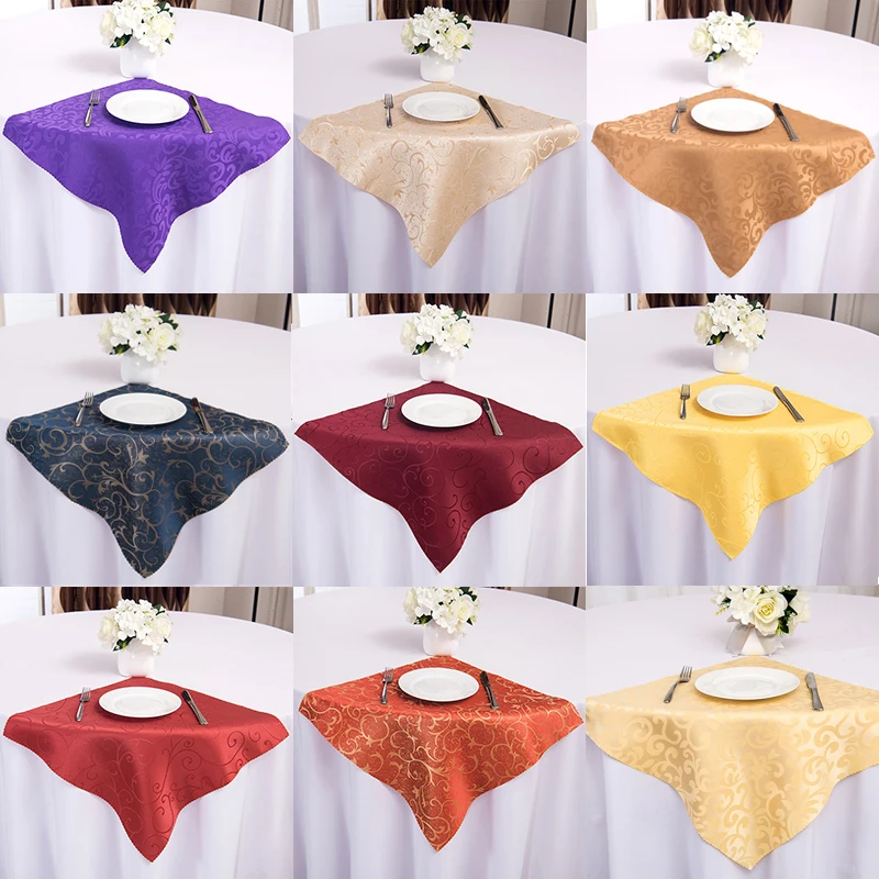 10PCS/Lot 48cm Wedding Decoration Cloth Napkins Kitchen Table Dinner Linen Napkin For Restaurant Supplies Polyester Handkerchief | Дом и сад