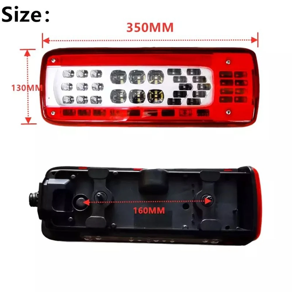 24V Truck LED Rear Taillight Tail Lights for Volvo FH4 FH02 FM420/460 Heavy Truck Trailer Tractor iron ox tail lamp with Buzzer