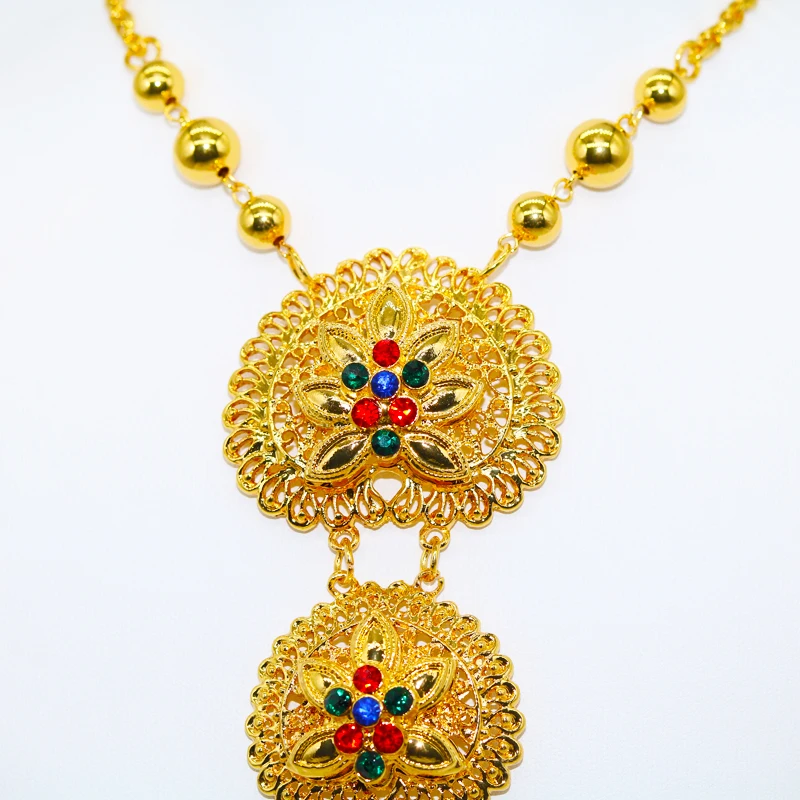 Женский свадебный набор нигерийское ожерелье и серьги ювелирные изделия из