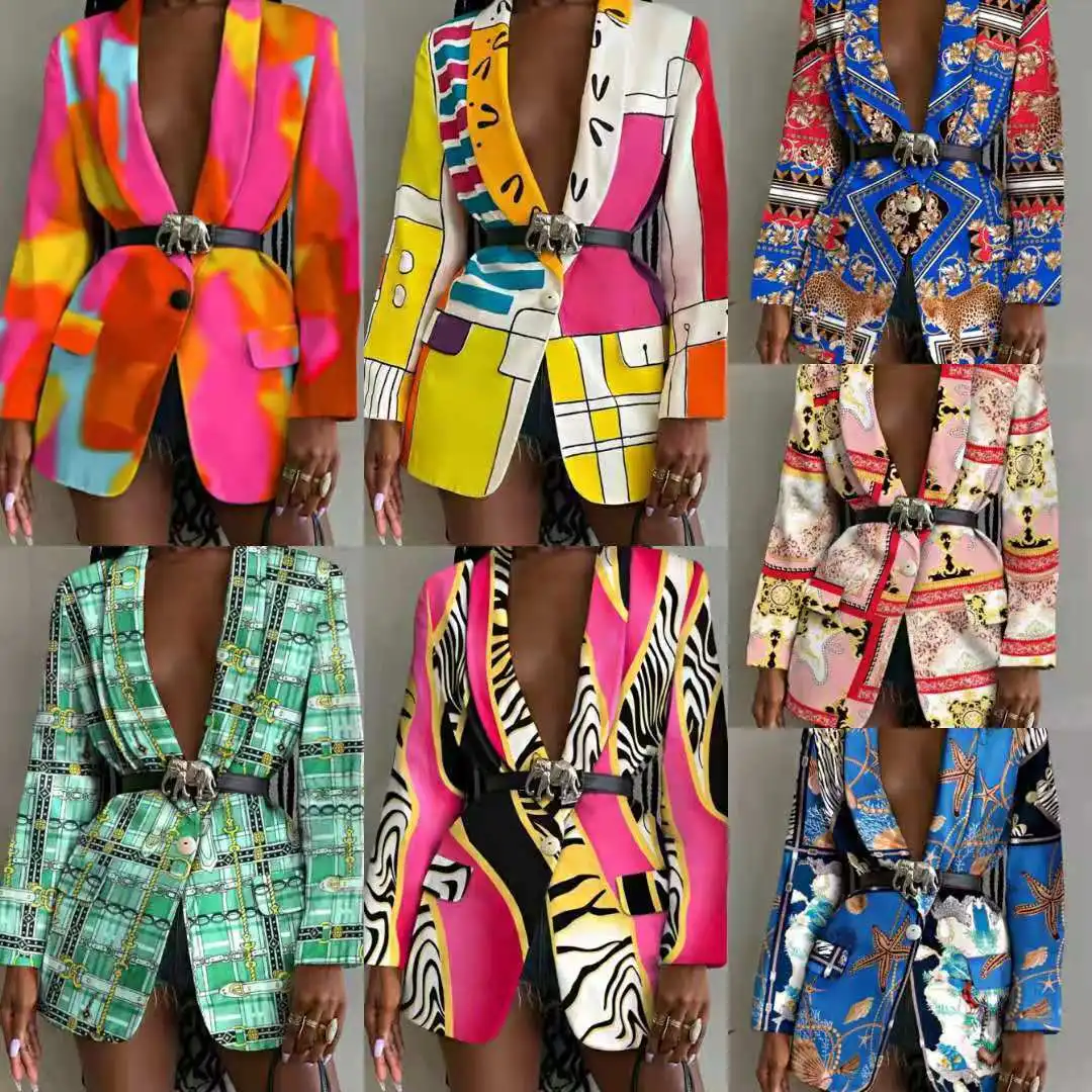 

Осенне-зимняя модная женская шаль с цифровым принтом, воротник, однобортная модель