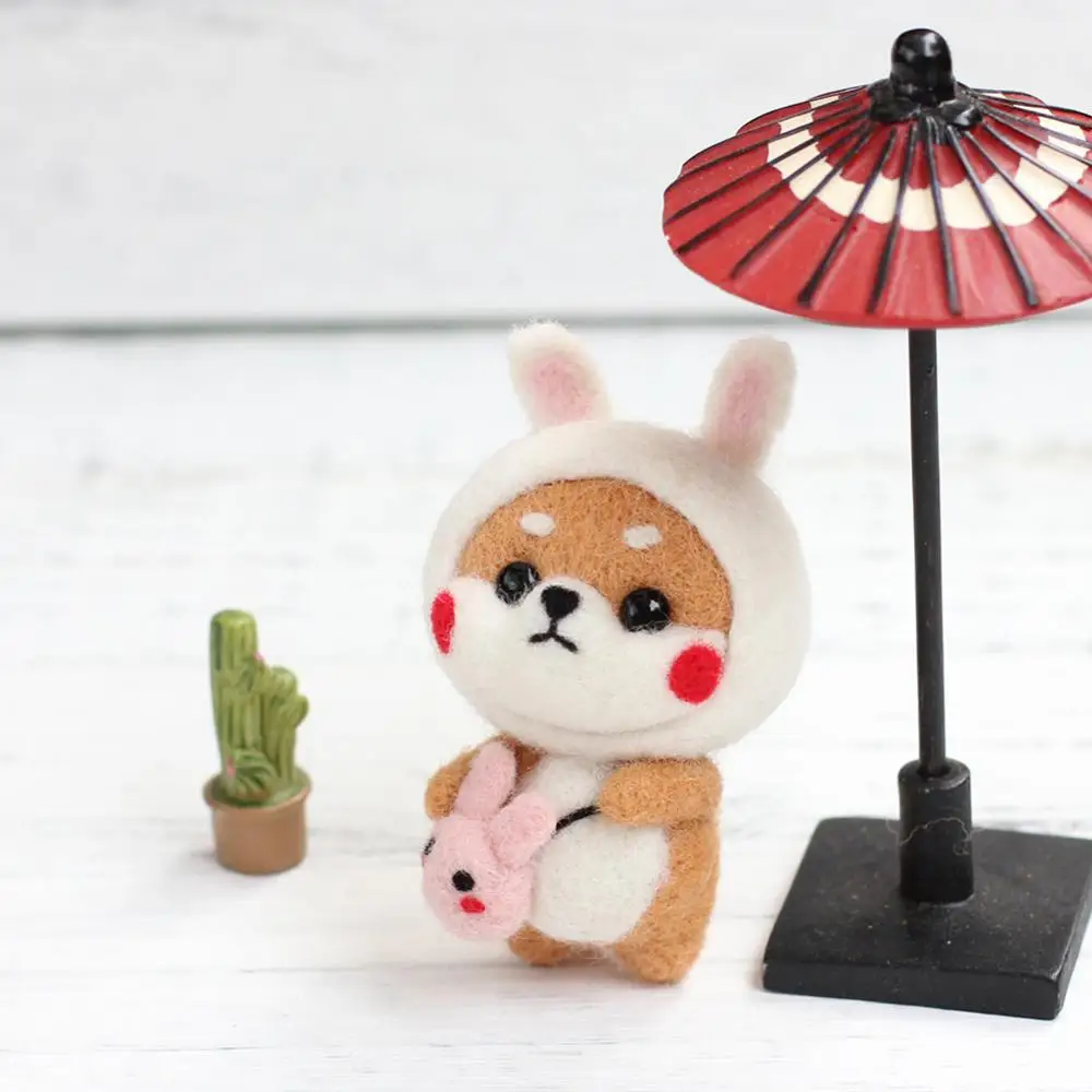 Кукла ручной работы игрушка материал упаковка мультфильм животные шерсть игла