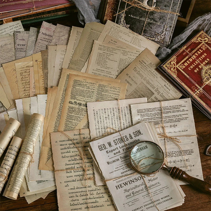 

10pcs/pack Large Size Medieval Vintage material Paper Dairy DIY Scrapbooking Album Decoration Paper Office Supplies