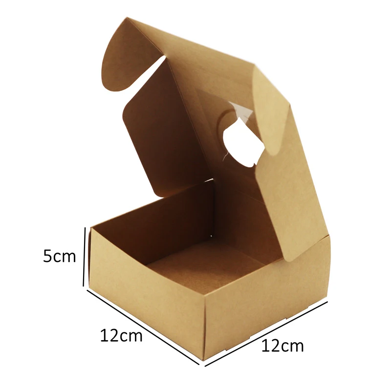 Es With Pvc Window For Candy Cookies Boxes Small Natural Craft Paper Boxes