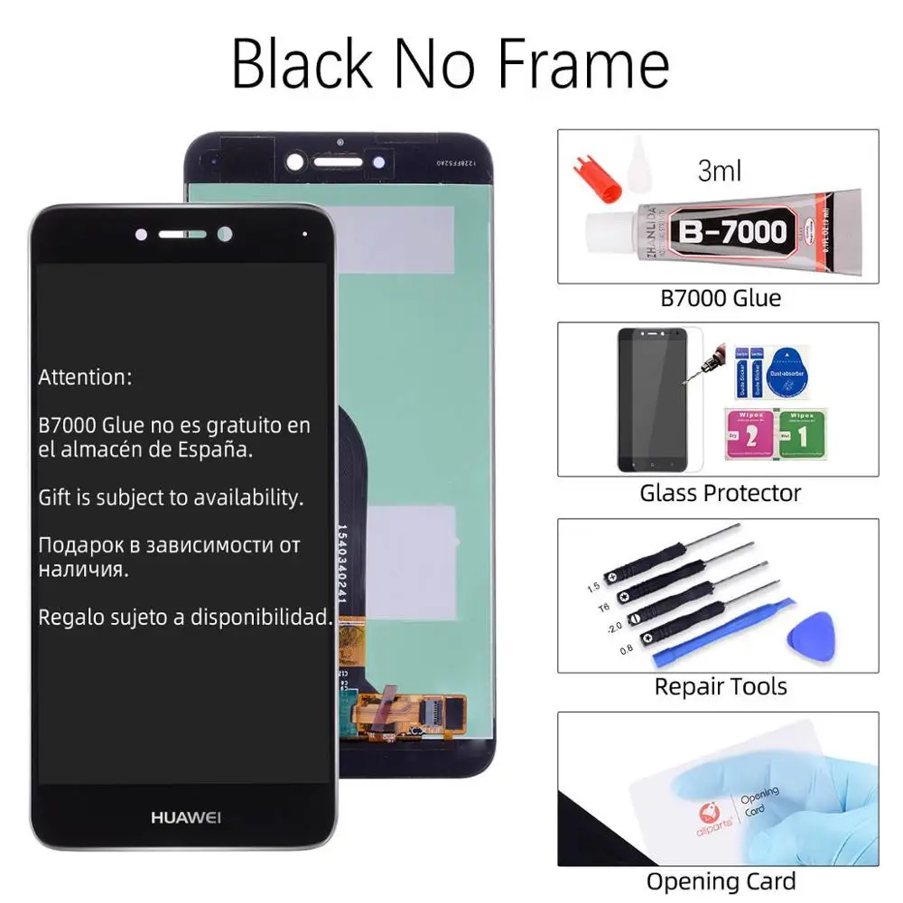 No Frame Black ЖК-дисплей для huawei P9 lite, сенсорный экран с рамкой, Замена для huawei P9 Lite, ЖК-дисплей LA1 LX1 LX2 LX3 - Цвет: No Frame Black