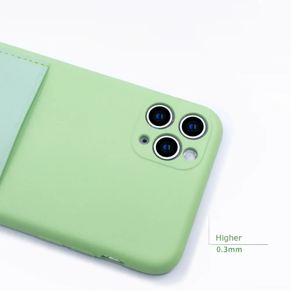Силиконовый чехол для телефона iPhone 12 Pro Mini X Xr Xs 7 8 6 6S Plus бумажник 11 Max с держателем
