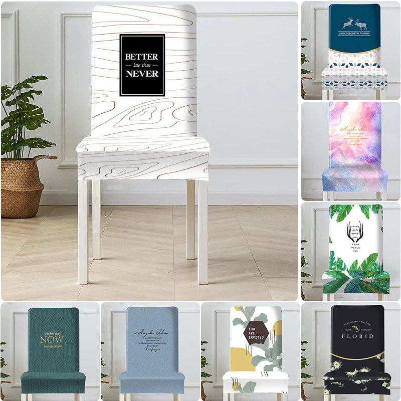 

2021 New Chair Cover for Wedding Spandex Slipcover Case for Chair Kitchen Dining Chair Cover Elastic Stretch Housse Chaise